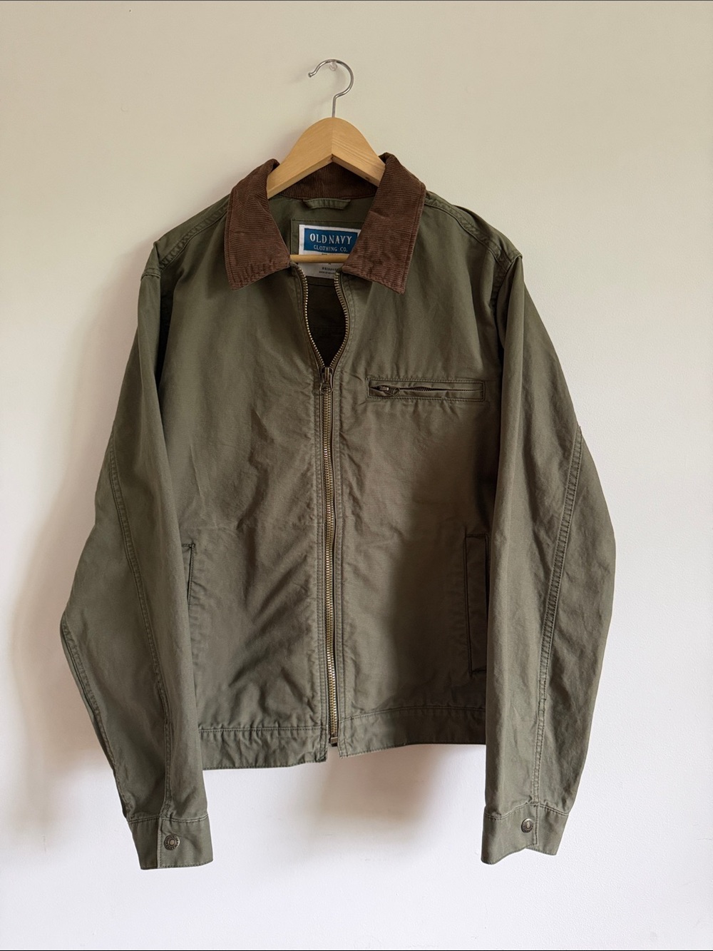 NWT 1994 Reissue Barn Jacket Brown Corduroy Collar Old Navy Women’s Medium 90’s